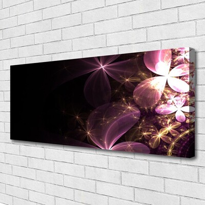 Canvas Wall art Abstract art black pink gold