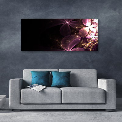 Canvas Wall art Abstract art black pink gold