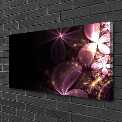 Canvas Wall art Abstract art black pink gold