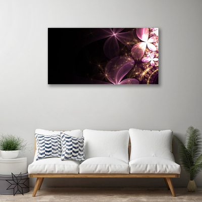 Canvas Wall art Abstract art black pink gold