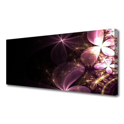 Canvas Wall art Abstract art black pink gold