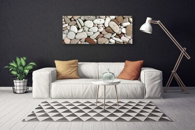 Canvas Wall art Stones art white grey brown