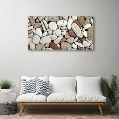 Canvas Wall art Stones art white grey brown