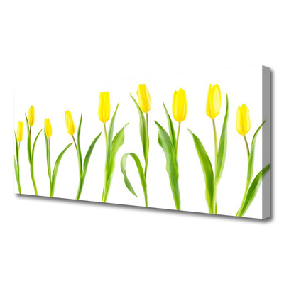 Canvas Wall art Tulips floral yellow green