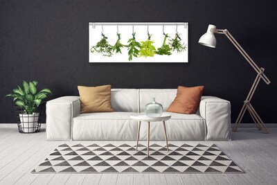 Canvas Wall art Leaves floral green