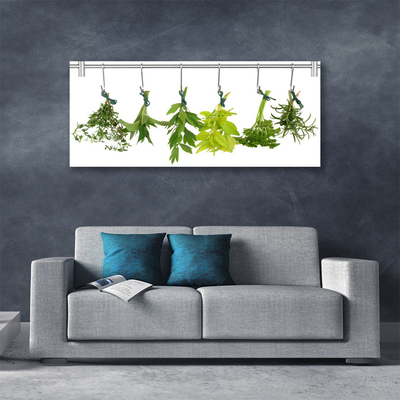 Canvas Wall art Leaves floral green