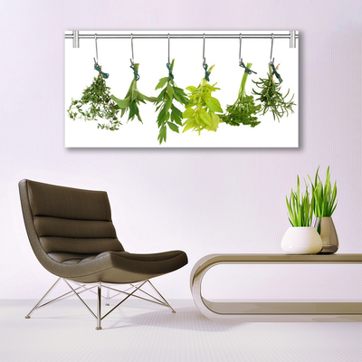 Canvas Wall art Leaves floral green