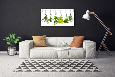 Canvas Wall art Leaves floral green