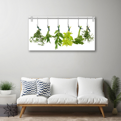 Canvas Wall art Leaves floral green