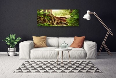 Canvas Wall art Tree trunk nature brown green