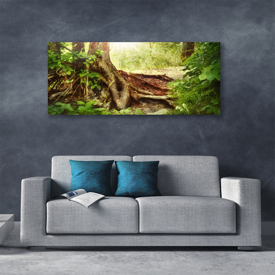 Canvas Wall art Tree trunk nature brown green