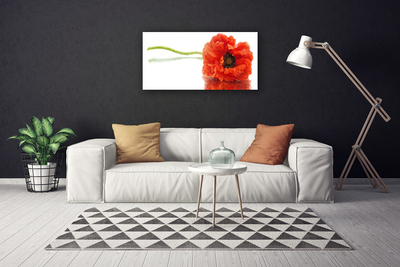 Canvas Wall art Flower floral red