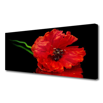 Canvas Wall art Flower floral red