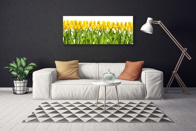 Canvas Wall art Tulips floral yellow green