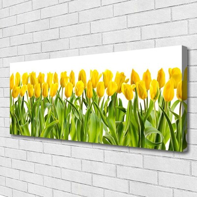 Canvas Wall art Tulips floral yellow green