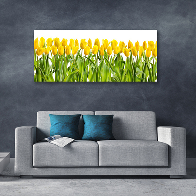 Canvas Wall art Tulips floral yellow green