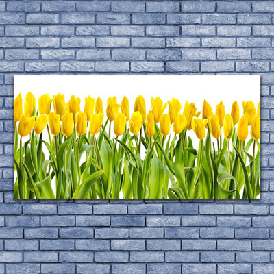 Canvas Wall art Tulips floral yellow green