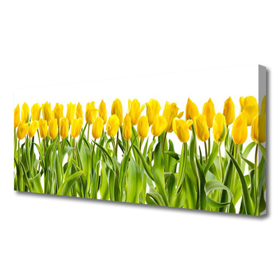 Canvas Wall art Tulips floral yellow green