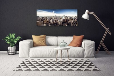 Canvas Wall art City houses grey white