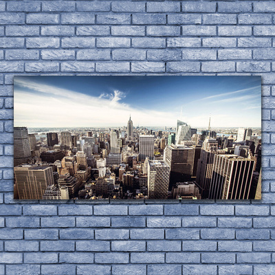 Canvas Wall art City houses grey white