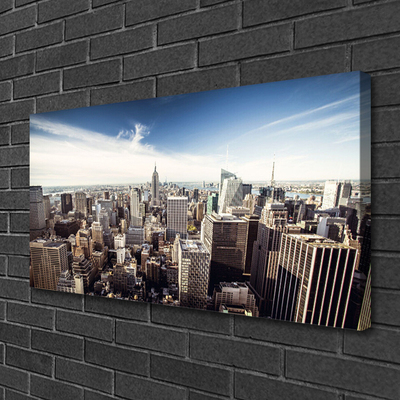 Canvas Wall art City houses grey white