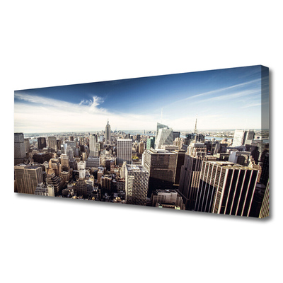 Canvas Wall art City houses grey white