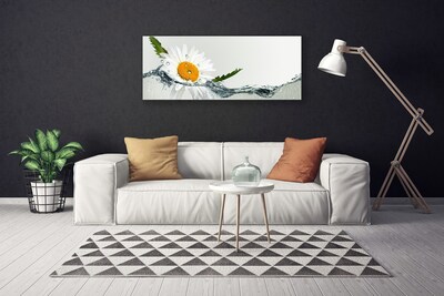 Canvas Wall art Daisy water art yellow white blue