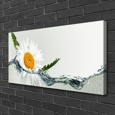 Canvas Wall art Daisy water art yellow white blue