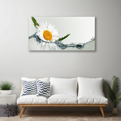 Canvas Wall art Daisy water art yellow white blue