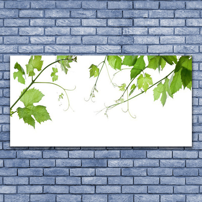 Canvas Wall art Branches leaves floral brown green