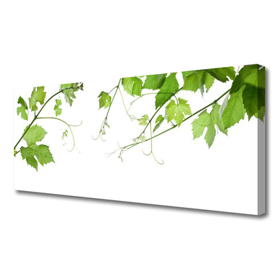 Canvas Wall art Branches leaves floral brown green