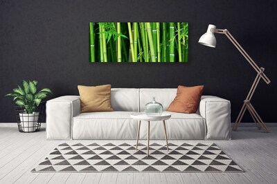 Canvas Wall art Bamboo stalks floral green