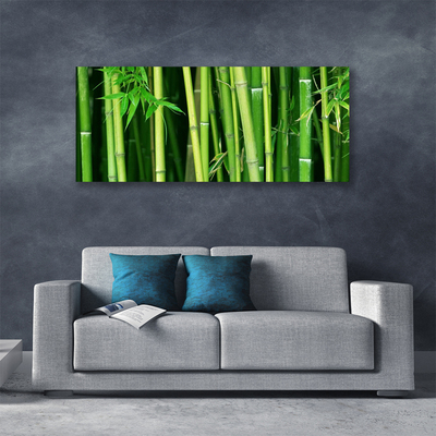 Canvas Wall art Bamboo stalks floral green