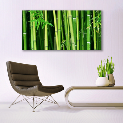 Canvas Wall art Bamboo stalks floral green