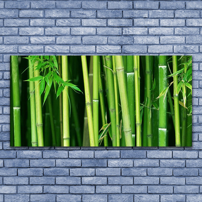 Canvas Wall art Bamboo stalks floral green