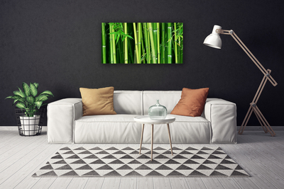 Canvas Wall art Bamboo stalks floral green