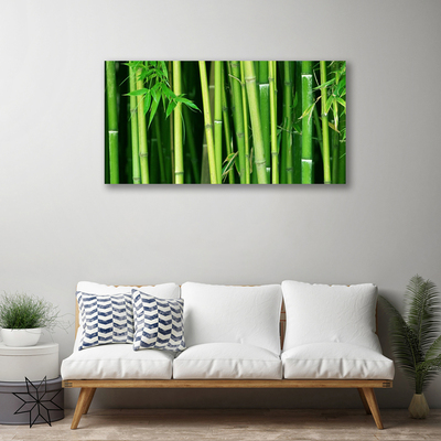 Canvas Wall art Bamboo stalks floral green