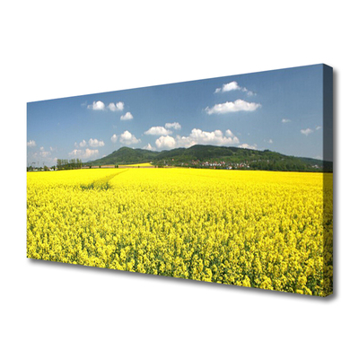 Canvas Wall art Meadow nature yellow