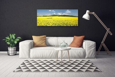 Canvas Wall art Meadow nature yellow