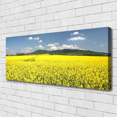 Canvas Wall art Meadow nature yellow