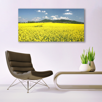 Canvas Wall art Meadow nature yellow