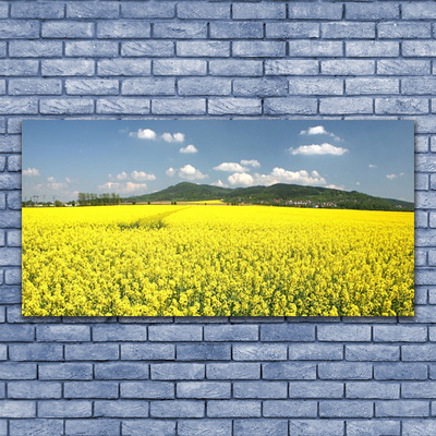 Canvas Wall art Meadow nature yellow