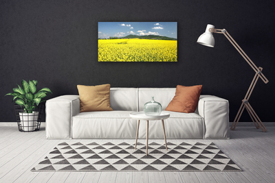 Canvas Wall art Meadow nature yellow