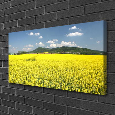 Canvas Wall art Meadow nature yellow
