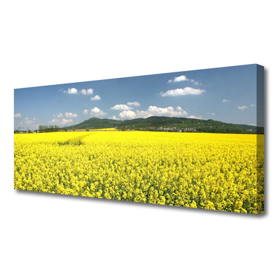 Canvas Wall art Meadow nature yellow