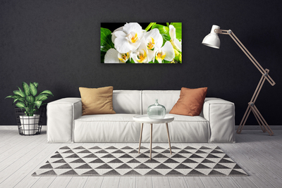 Canvas Wall art Petals floral white green