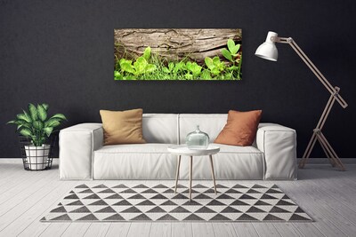 Canvas Wall art Grass leaves floral green