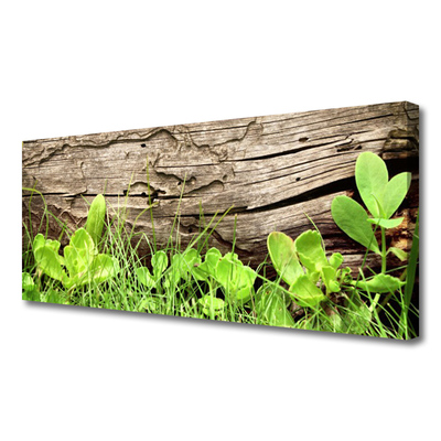 Canvas Wall art Grass leaves floral green