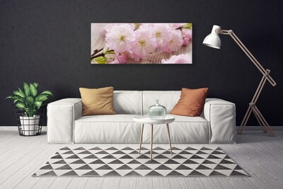 Canvas Wall art Branch flowers floral brown pink