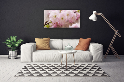 Canvas Wall art Branch flowers floral brown pink